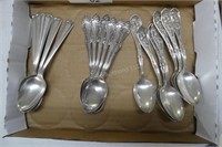 3 sets silverplate spoons