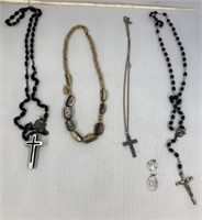 Lot of cross necklaces and more