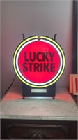 Vintage neon Lucky Strike sign