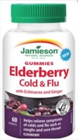 2x JAMIESON Elderberry Cold & Flu Gummies