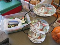tiered plate holder ornaments misc holiday