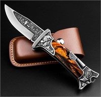 NedFoss TIGER ROAR Pocket Knife for Men, 3.5 i