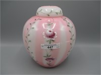 Fenton HP Rosalene ginger jar