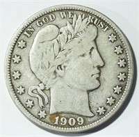 1909 BARBER HALF F