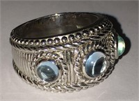 Judith Ripka Sterling Silver & Crystal Ring