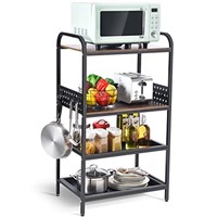 TOOLF 4-Tier Standing Bakers Rack with Wooden