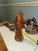 Hand carved Olive Wood Frances of Assisi 12”