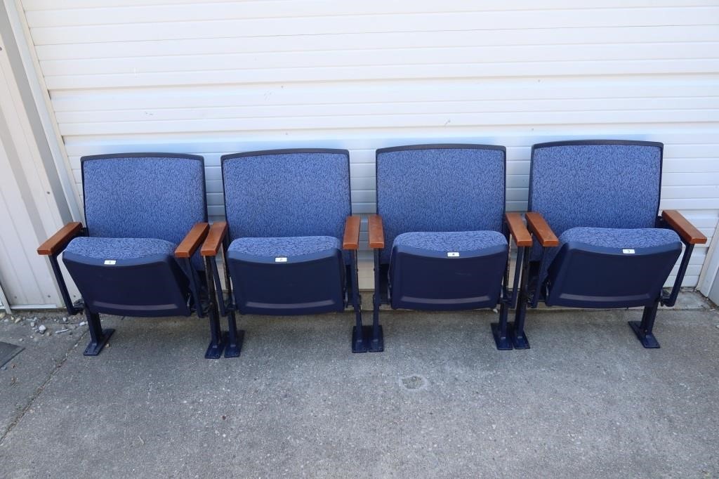 FOUR XAVIER THEATER CHAIRS