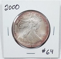 2000  $1 Silver Eagle   tarnish