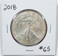 2018  $1 Silver Eagle   tarnish