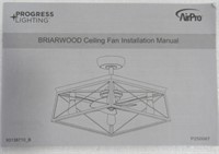 Progress Lighting model Briarwood 4 light and fan