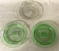 Uranium glass - TWO VASELINE AND CLEAR GLASS