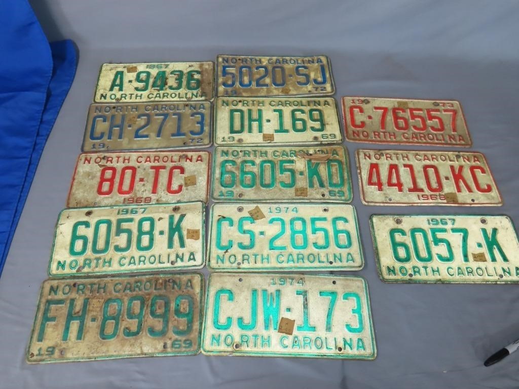 Lot of Late 60's Early 70's Car Tags