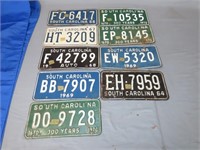 Lot of Vintage SC Car Tags