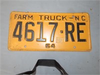 1964 NC Farm Truck Tag