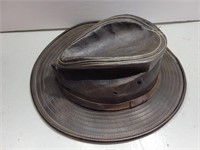 Vintage HATQUARTERS Leather Hat, Size: Large