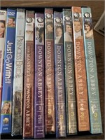 Box of DVDs including Downton Abbey season one –