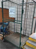 Steel Mesh Sided Mobile Stock Storage Trolley