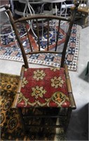 Antique folding chair converts to step stool