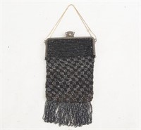 A 1920's Silver & Beaded Purse