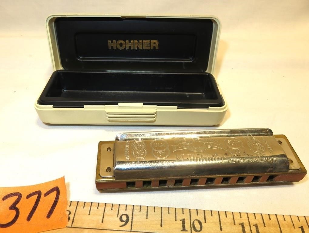 Vtg M. Hohner Marine Band Harmonica Germany w box