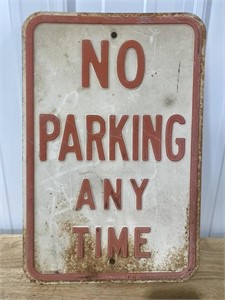 “No Parking” sign