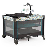 Portable Baby Playpen with Detachable Bassinet