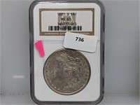 NGC 1881-S MS63 90% Silver Morgan $1 Dollar