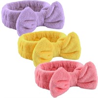 Bow Headbands 3-pc Yellow/pink/purple
