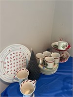 VILLEROY & BOCH "FESTIVE MEMORIES" PLATES AND CUPS