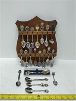 spoon collection with display