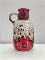 West German Pottery Volcanic Floor Vase