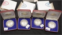 Four Australian 1982 $10 silver coins