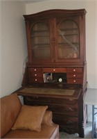 HUGE 7' Antique Wood Secretary cabinet wood NICE