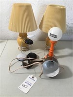 2 side lamps; 2 LED lights; bistro lamp; clamp