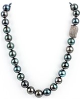 Jewelry 14kt White Gold Pearl & Diamond Necklace