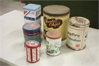 Assorted Vintage Tin Cans