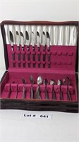 NATIONAL STAINLESS FLATWARE WITH CASE