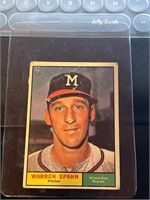 1961 Topps Warren Spahn Baseball CARD