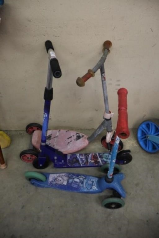 THREE SCOOTERS