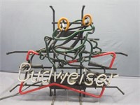 LPO-Budweiser Frog Neon (Broken) Beer Window Sign