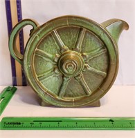 Frankoma Pottery Prairie Green wagon wheel teapot