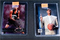 (2) Tim Duncan cards; 1997 Upper Deck Rookie card