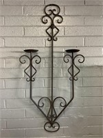 Iron Candle Holder, Wall Mount, 51in X 24in
