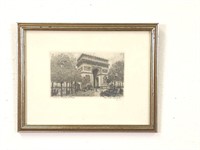 Framed Arc de Triomphe Print 9.25" x 7.25"