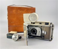 Polaroid 800 Land Camera, Leather Case, Wink..