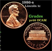 Proof 1986-s Lincoln Cent 1c Grades GEM++ Proof De