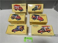 Set of 6 Remington truck replicas in original boxe