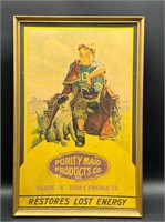 VTG PURITY MAID PRODUCTS ADVERTISEMENT SIGN