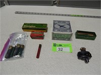 Box of assorted ammo, including 12 ga 7 1/2 shot,